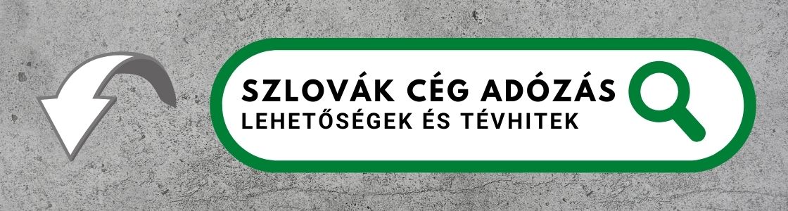 szlovák cég adózás